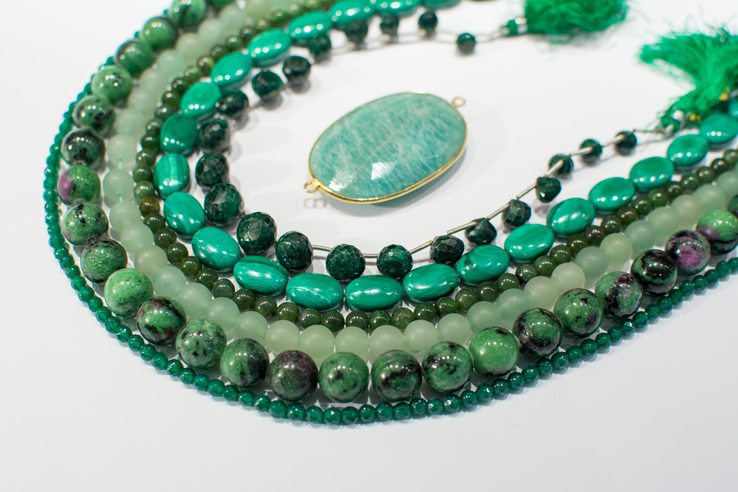 Collier Perles Rondelles En Turquoise Howlite Naturelle – Fermoir Argent – 43,2cm